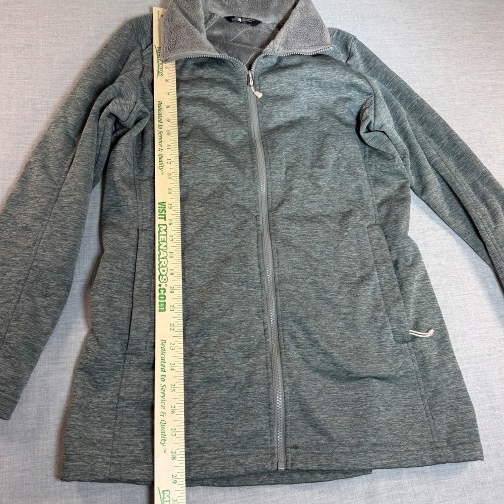 The North Face Womens Gray Quilted Full Zip Fleece Jacket Osito Lined Large - Picture 7 of 10